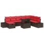 Preview: Gartensofa-set 9 stk. Braun Poly-Rattan