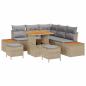Preview: Gartensofa-set 8 stk. 7-Sitzanzahl Beige Poly Rattan