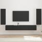 Preview: ARDEBO.de - TV-Wandregal-Set 4 stk. Schwarz Holzwerkstoff