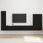 Preview: ARDEBO.de - TV-Wandregal-Set 6 stk. Schwarz
