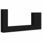 Preview: TV-Wandregal-Set 6 stk. Schwarz
