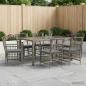 Preview: ARDEBO.de - Outdoor-Essgruppe 7 stk. Grau Poly-Rattan
