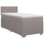 Preview: Boxspringbett mit Matratze mit Kopfteil Taupe 80 x 200 cm Stoff