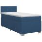 Preview: Boxspringbett mit Matratze mit Kopfteil Blau 80 x 200 cm Stoff