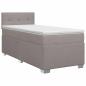 Preview: Boxspringbett mit Matratze mit Kopfteil Taupe 90 x 190 cm Stoff