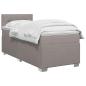 Preview: Boxspringbett mit Matratze mit Kopfteil Taupe 90 x 190 cm Stoff