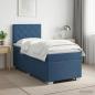 Preview: ARDEBO.de - Boxspringbett mit Matratze mit Kopfteil Blau 90 x 190 cm Stoff