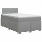 Preview: Boxspringbett mit Matratze Hellgrau 120 x 190 cm Stoff