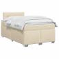 Preview: Boxspringbett mit Matratze Creme 120 x 190 cm Stoff