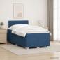 Preview: ARDEBO.de - Boxspringbett mit Matratze Blau 120 x 190 cm Stoff