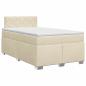 Preview: Boxspringbett mit Matratze Creme 120 x 190 cm Stoff