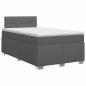 Preview: Boxspringbett mit Matratze Dunkelgrau 120 x 200 cm Stoff