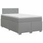 Preview: Boxspringbett mit Matratze Hellgrau 120 x 200 cm Stoff