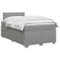 Preview: Boxspringbett mit Matratze Hellgrau 120 x 200 cm Stoff