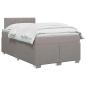 Preview: Boxspringbett mit Matratze Taupe 120 x 200 cm Stoff