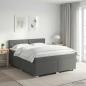 Preview: ARDEBO.de - Boxspringbett mit Matratze Dunkelgrau 140 x 200 cm Stoff