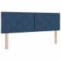Preview: Boxspringbett mit Matratze mit Kopfteil Blau 140 x 200 cm Stoff