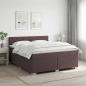 Preview: ARDEBO.de - Boxspringbett mit Matratze Dunkelbraun 160 x 200 cm Stoff