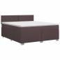 Preview: Boxspringbett mit Matratze Dunkelbraun 160 x 200 cm Stoff