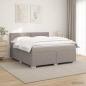 Preview: ARDEBO.de - Boxspringbett mit Matratze Taupe 180 x 200 cm Stoff
