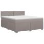 Preview: Boxspringbett mit Matratze Taupe 180 x 200 cm Stoff