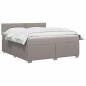 Preview: Boxspringbett mit Matratze Taupe 180 x 200 cm Stoff