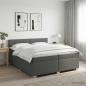 Preview: ARDEBO.de - Boxspringbett mit Matratze Dunkelgrau 200 x 200 cm Stoff
