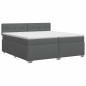 Preview: Boxspringbett mit Matratze Dunkelgrau 200 x 200 cm Stoff