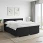Preview: ARDEBO.de - Boxspringbett mit Matratze Schwarz 200 x 200 cm Stoff