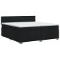 Preview: Boxspringbett mit Matratze Schwarz 200 x 200 cm Stoff