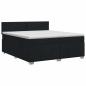 Preview: Boxspringbett mit Matratze Schwarz 200 x 200 cm Stoff