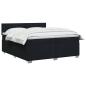 Preview: Boxspringbett mit Matratze Schwarz 200 x 200 cm Stoff