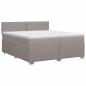 Preview: Boxspringbett mit Matratze Taupe 200 x 200 cm Stoff