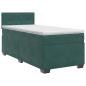 Preview: Boxspringbett mit Matratze Dunkelgrün 100 x 200 cm Samt