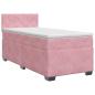 Preview: Boxspringbett mit Matratze mit Kopfteil Rosa 100 x 200 cm Samt