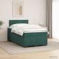 Preview: ARDEBO.de - Boxspringbett mit Matratze Dunkelgrün 120 x 190 cm Samt