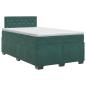 Preview: Boxspringbett mit Matratze Dunkelgrün 120 x 190 cm Samt