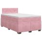Preview: Boxspringbett mit Matratze mit Kopfteil Rosa 120 x 200 cm Samt