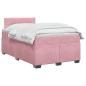 Preview: Boxspringbett mit Matratze mit Kopfteil Rosa 120 x 200 cm Samt