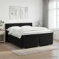 Preview: ARDEBO.de - Boxspringbett mit Matratze Schwarz 140 x 190 cm Samt