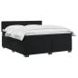 Preview: Boxspringbett mit Matratze Schwarz 140 x 190 cm Samt