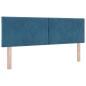 Preview: Boxspringbett mit Matratze Dunkelblau 140 x 190 cm Samt