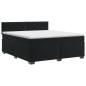 Preview: Boxspringbett mit Matratze Schwarz 140 x 200 cm Samt