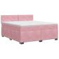 Preview: Boxspringbett mit Matratze mit Kopfteil Rosa 140 x 200 cm Samt