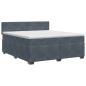 Preview: Boxspringbett mit Matratze Dunkelgrau 160 x 200 cm Samt