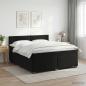 Preview: ARDEBO.de - Boxspringbett mit Matratze Schwarz 160 x 200 cm Samt