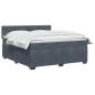 Preview: Boxspringbett mit Matratze Dunkelgrau 180 x 200 cm Samt