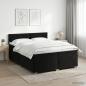Preview: ARDEBO.de - Boxspringbett mit Matratze Schwarz 200 x 200 cm Samt