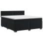 Preview: Boxspringbett mit Matratze Schwarz 200 x 200 cm Samt