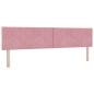 Preview: Boxspringbett mit Matratze mit Kopfteil Rosa 200 x 200 cm Samt